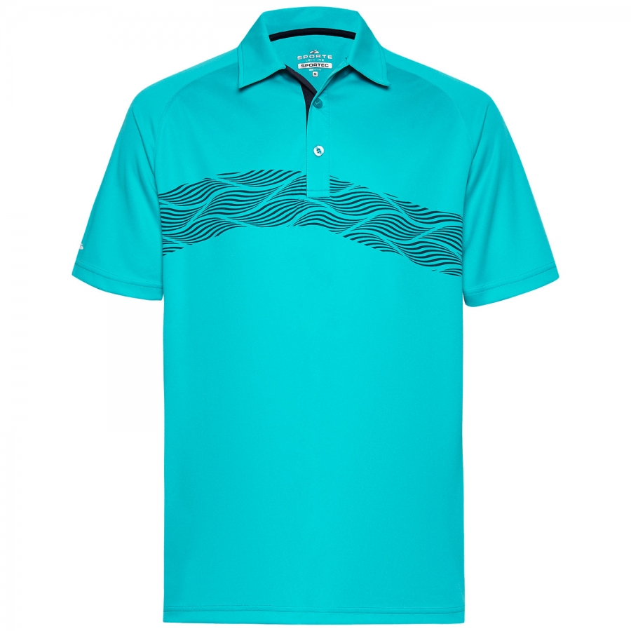 Sole Mens Raglan Polo - Coral Reef Story