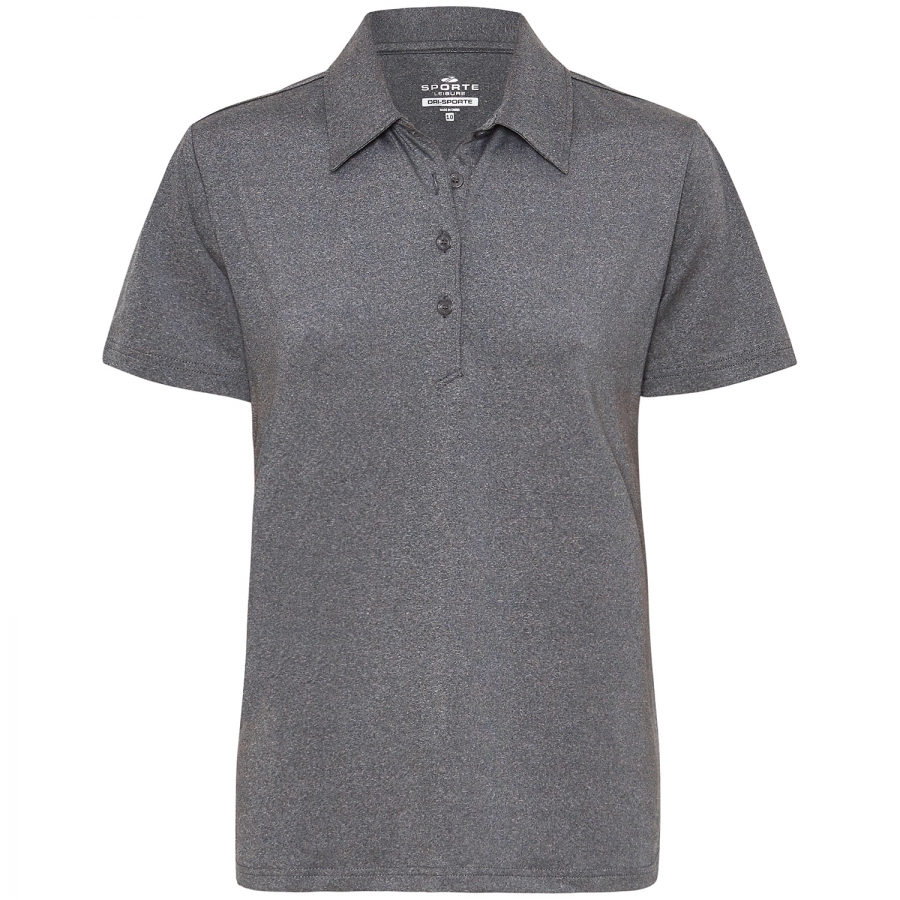 HYPE LADIES POLO - CHARCOAL