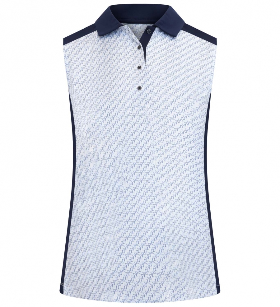 Sugar Ladies SLS Polo - WHITE/NAVY