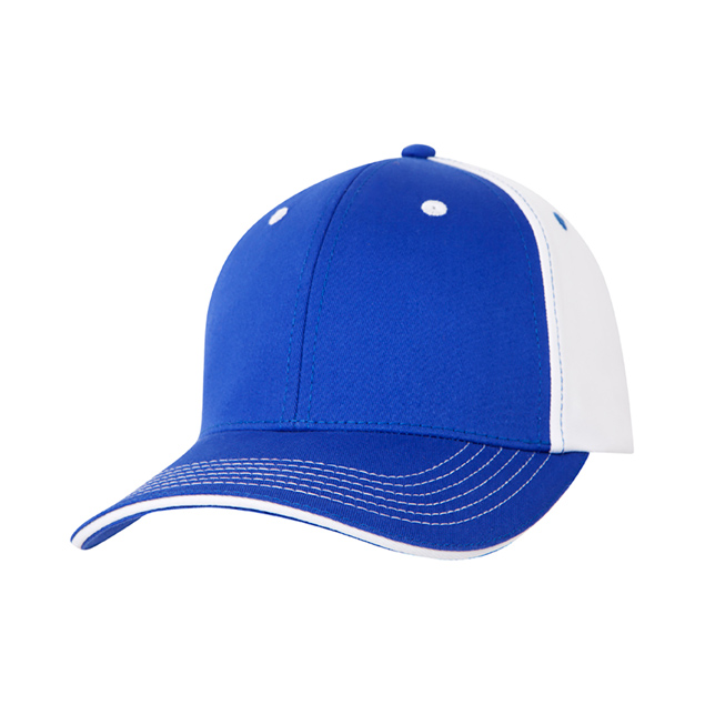 CONTRAST PANEL AND STITCHING CAP - WHITE / ELECTRIC
