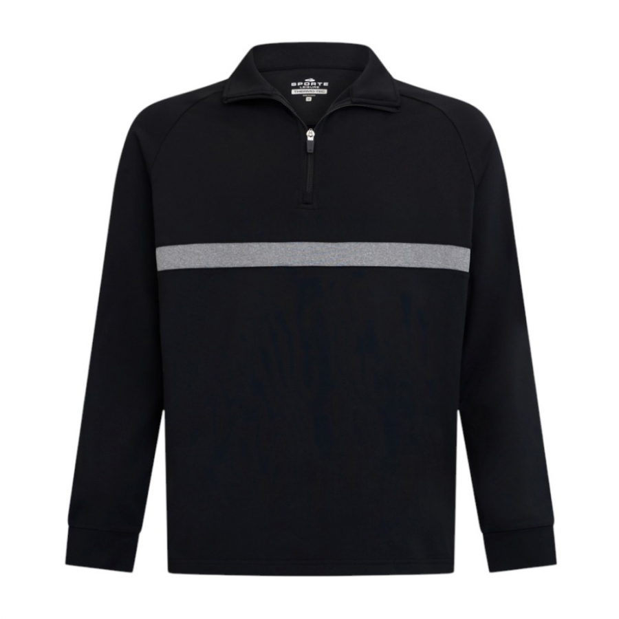Baseline 1/4 Zip Pullover - BLACK
